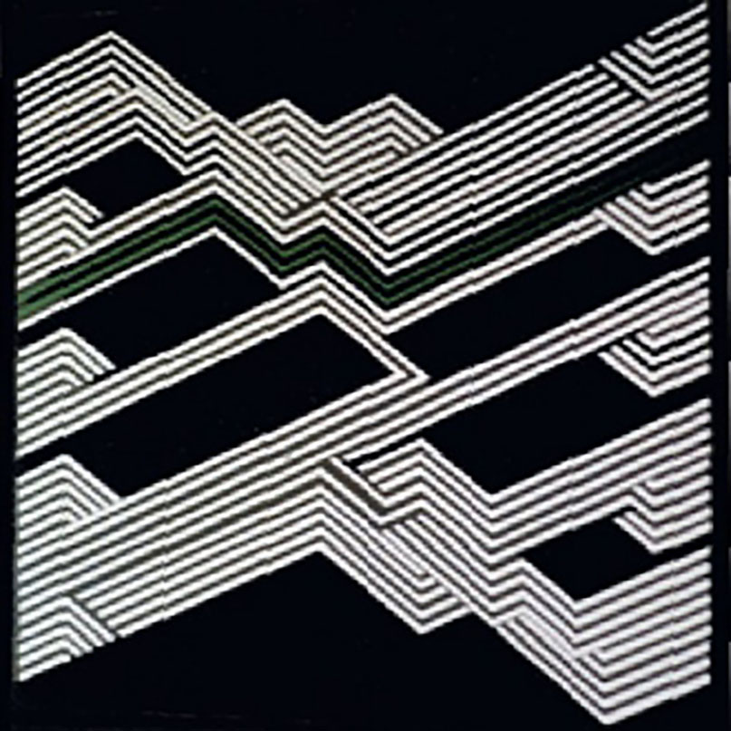 Campo spaziale rigato verde, 1980